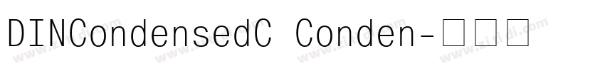 DINCondensedC Conden字体转换